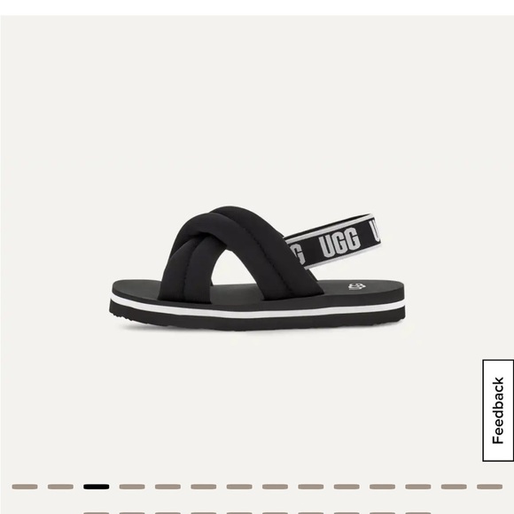 UGG Black Sandals with Slingback and Crisscross Straps - Picture 2 of 11